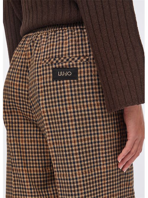 Pantaloni flare a quadretti LIU JO | MF5349T4335/P9002